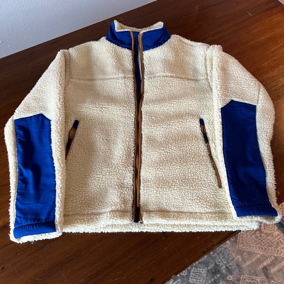Retro inspired Sherpa Fleece Jacket sz. L - Picture 2 of 5